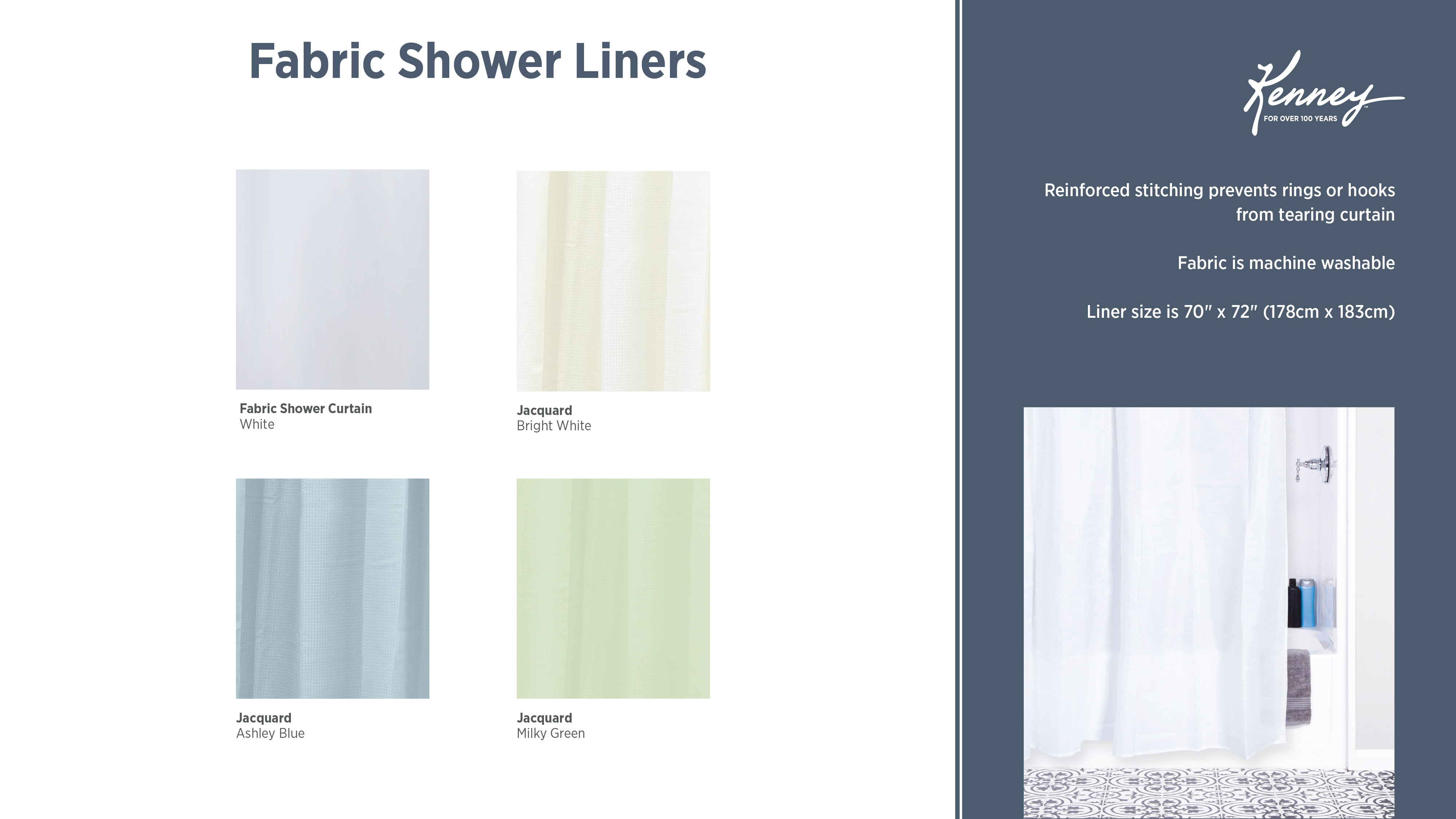 Fabric Shower Liners